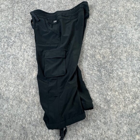 Alo Womens Cool Fit Pants Black Size Small Capri Stretch Pockets Hiking - Picture 9 of 11